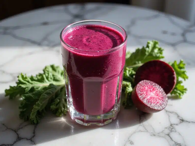 Rote-Bete-und-Blattgrün-Smoothie