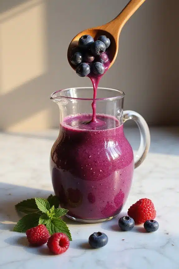 Ideen für die Präsentation von Beeren-Smoothies