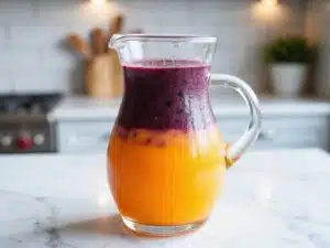 Blaubeer-Orangen-Schicht-Smoothie