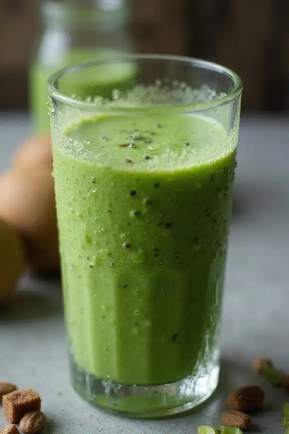 gekühltes Glas Smoothie Präsentation