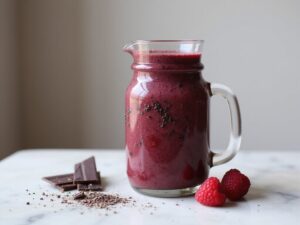 Schokoladen-Himbeer-Chia-Smoothie