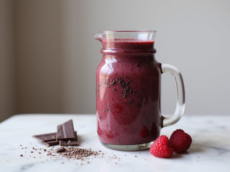 Schokoladen-Himbeer-Chia-Smoothie