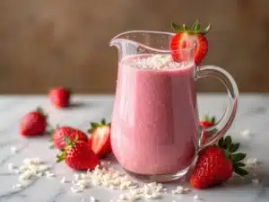 Kokos-Erdbeere-Protein-Smoothie
