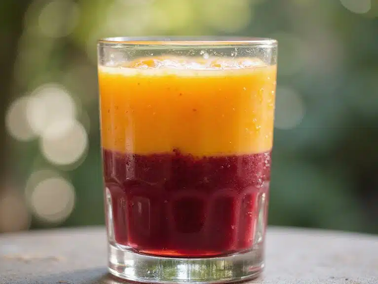 Cranberry-Mango-Schicht-Smoothie