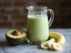 cremige Avocado-Bananen-Mischung