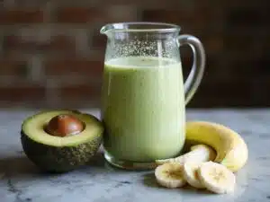 cremige Avocado-Bananen-Mischung