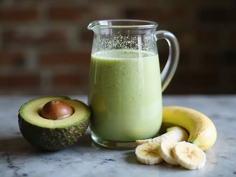 cremige Avocado-Bananen-Mischung