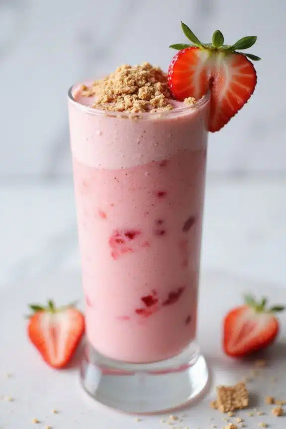 cremiger Erdbeer-Käsekuchen-Smoothie