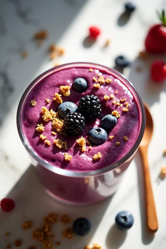 kreative Smoothie-Bowl-Präsentation