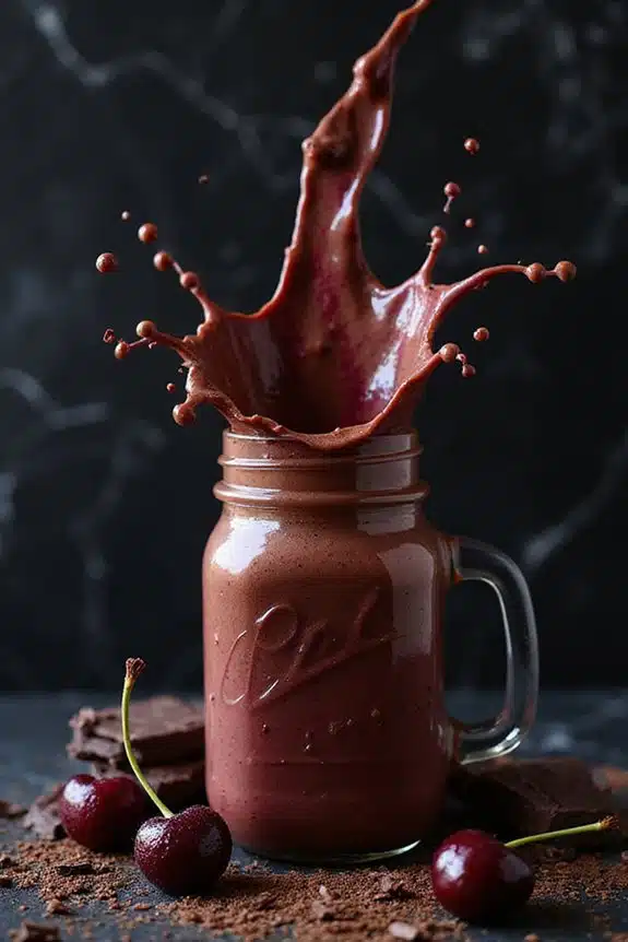 dekadenter Schokoladen-Kirsch-Smoothie
