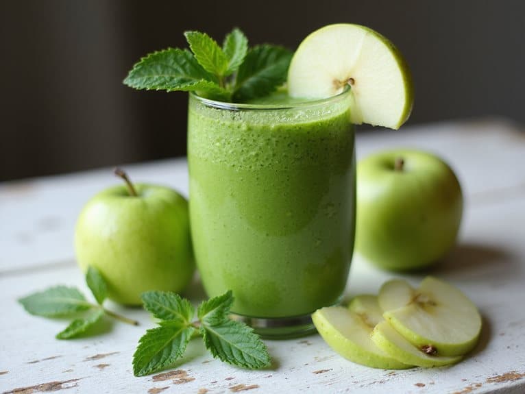 festlicher grüner Apfel-Smoothie