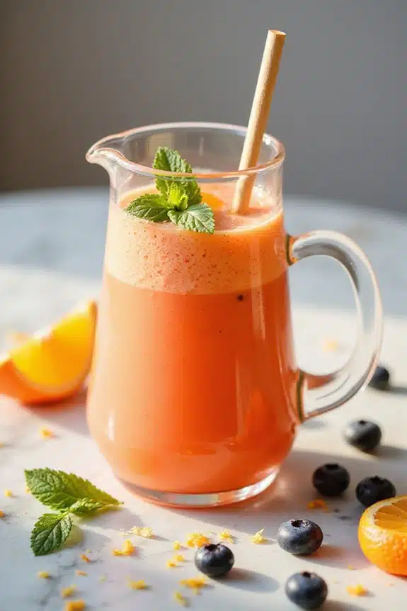 Garnierung für lebendige Smoothies