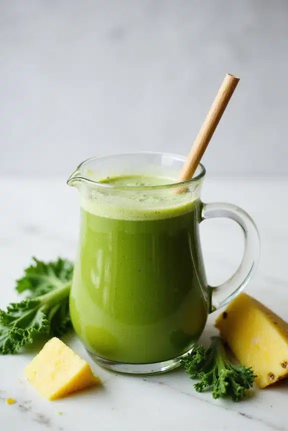 Ideen für die Präsentation von grünen Smoothies
