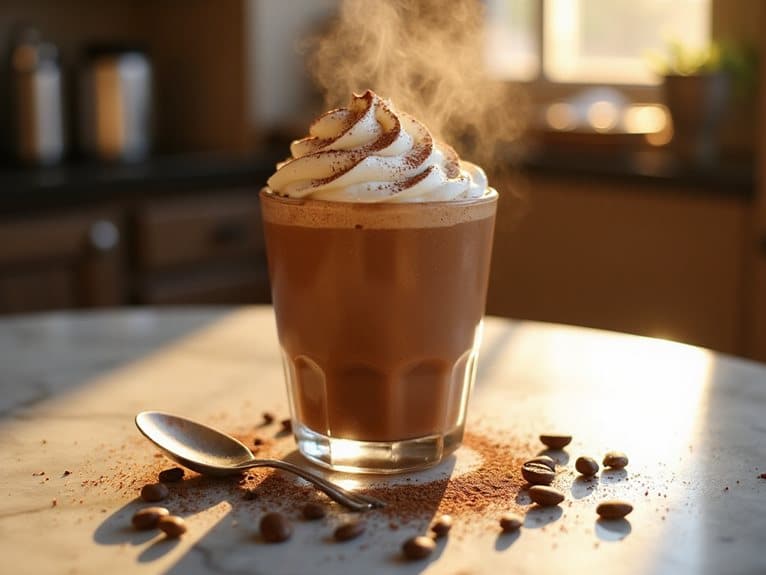 Heißer Schokoladen Frühstücks-Smoothie