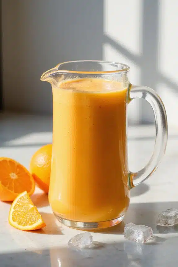 fröhliche einfache Smoothie-Zubereitung