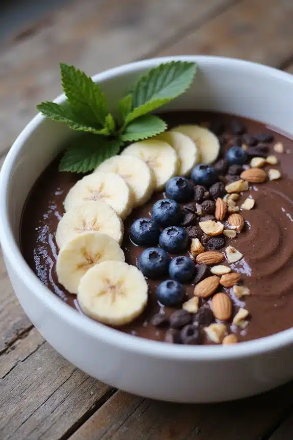 fröhliche Smoothie-Bowl-Kreation