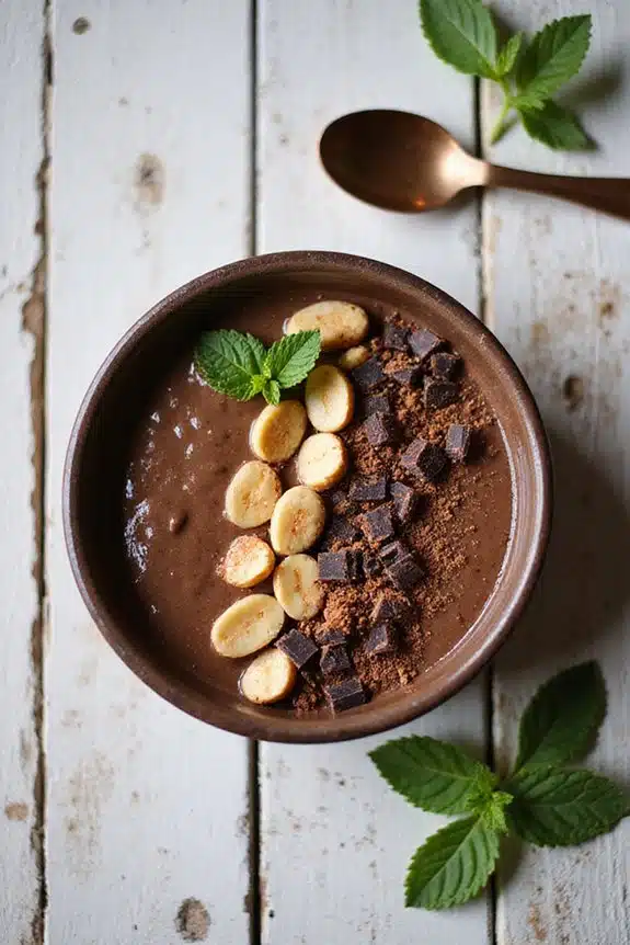fröhliche Smoothie-Bowl-Präsentation