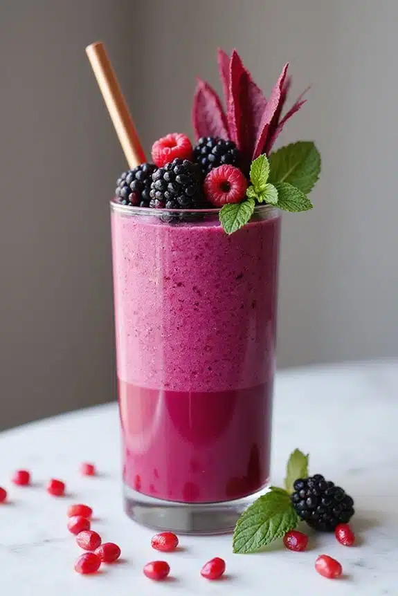 Ideen für geschichtete Smoothie-Präsentation