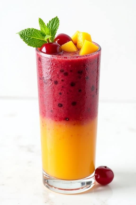 Tipps für geschichtete Smoothie-Präsentation