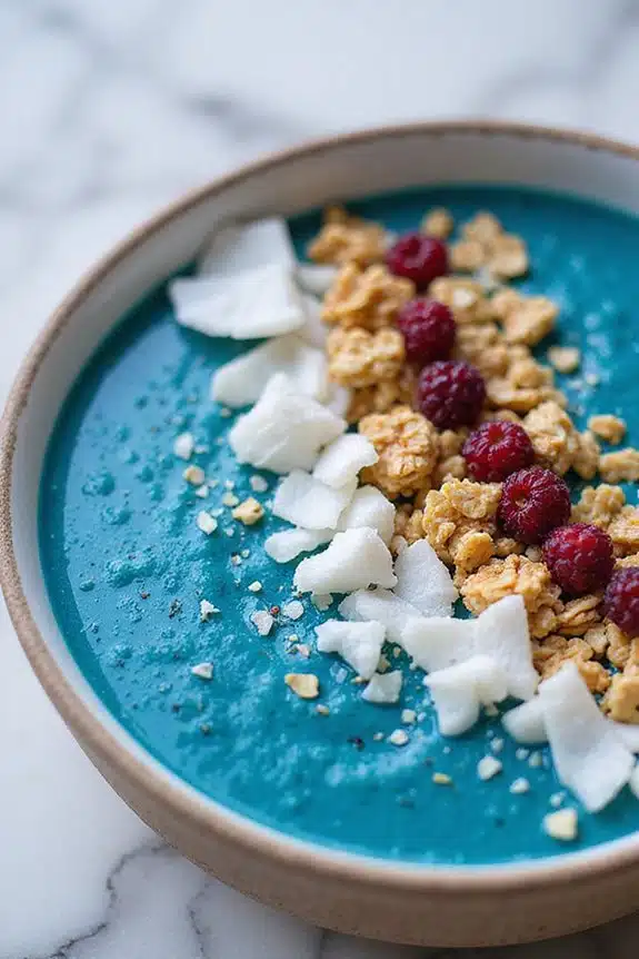 meerjungfrauen blaue spirulina schüssel