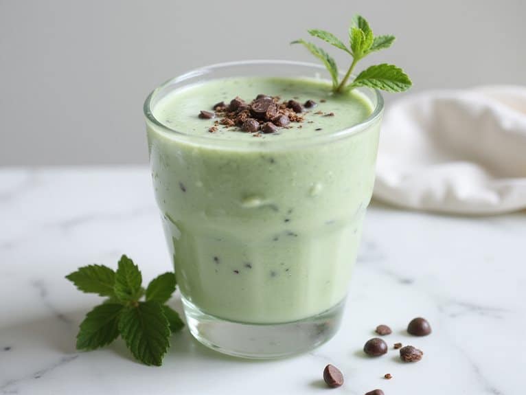 Minz-Schokosplitter-Smoothie
