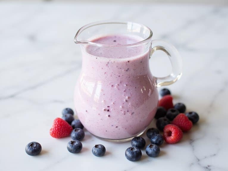 Gemischter Beeren-Vanille-Smoothie