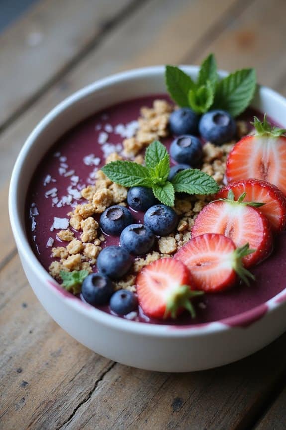 nahrhafte antioxidantienreiche Frühstücksschale