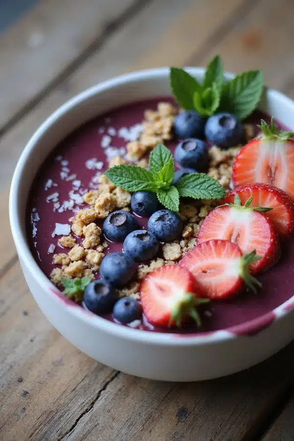nahrhafte antioxidantienreiche Frühstücksschale