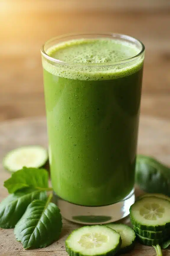 nährender grüner Morgensmoothie