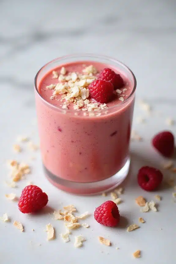 nährender Himbeer-Kokos-Smoothie