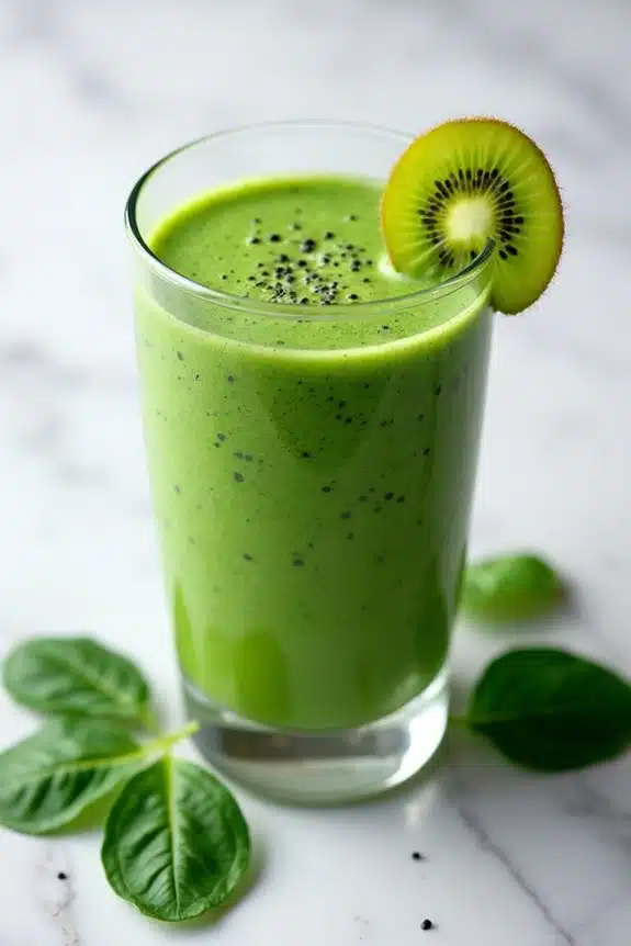 nährstoffreiche Kiwi-Spinat-Mischung