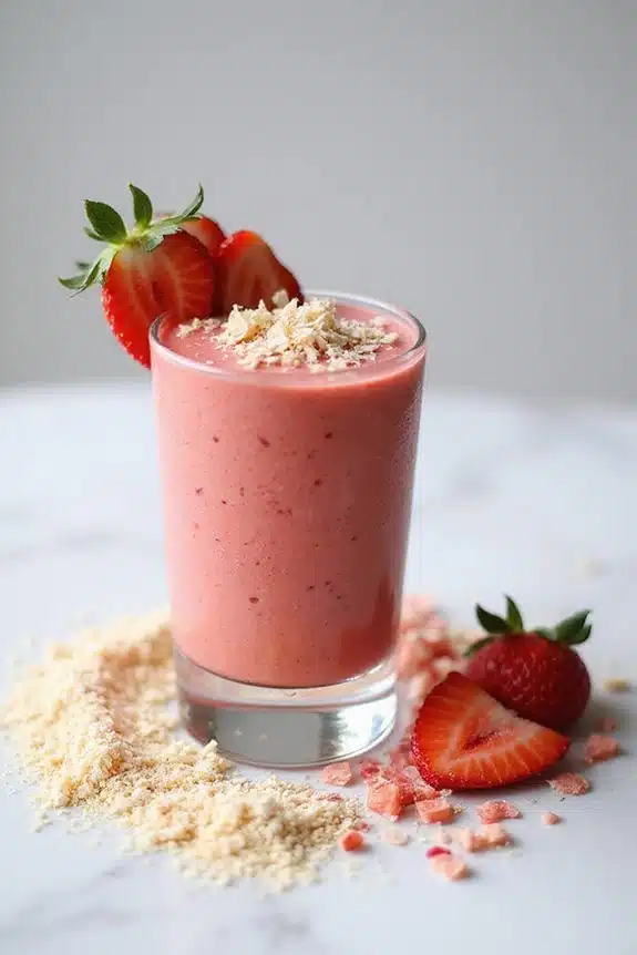 nährstoffreicher Erdbeer-Kokos-Smoothie