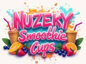 nuzeky Plastik-Smoothie-Becher