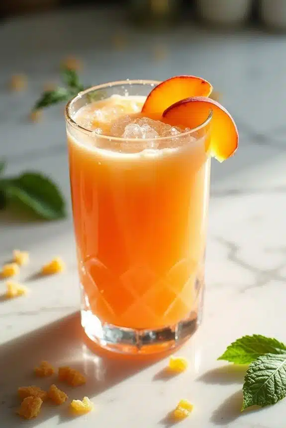 Pfirsich-Ingwer-Smoothie Präsentationsideen