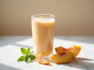 Pfirsich-griechischer-Joghurt-Smoothie