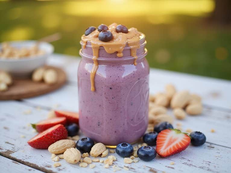 Erdnussbutter-Marmeladen-Smoothie