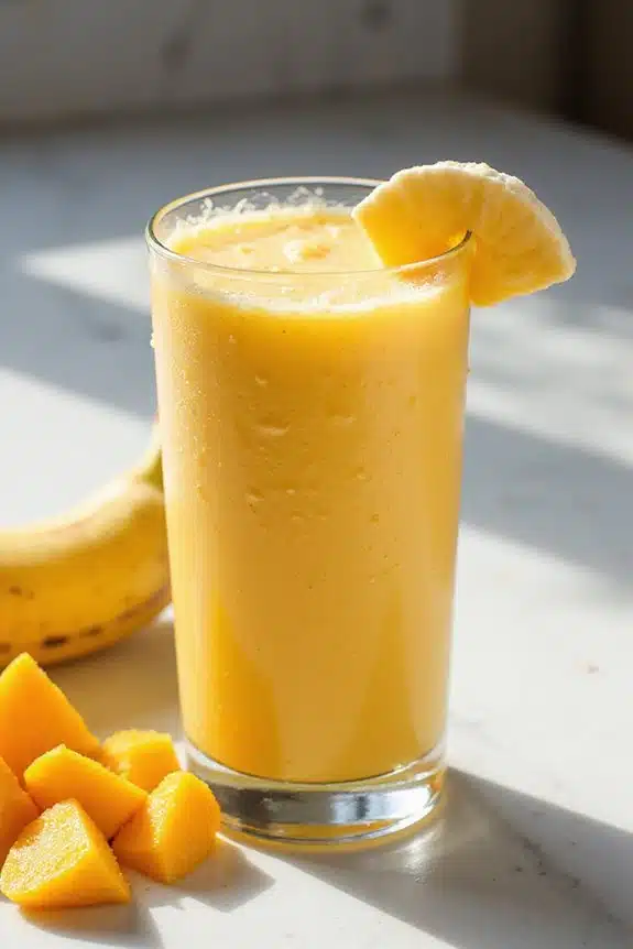 perfekter Bananen-Mango-Smoothie