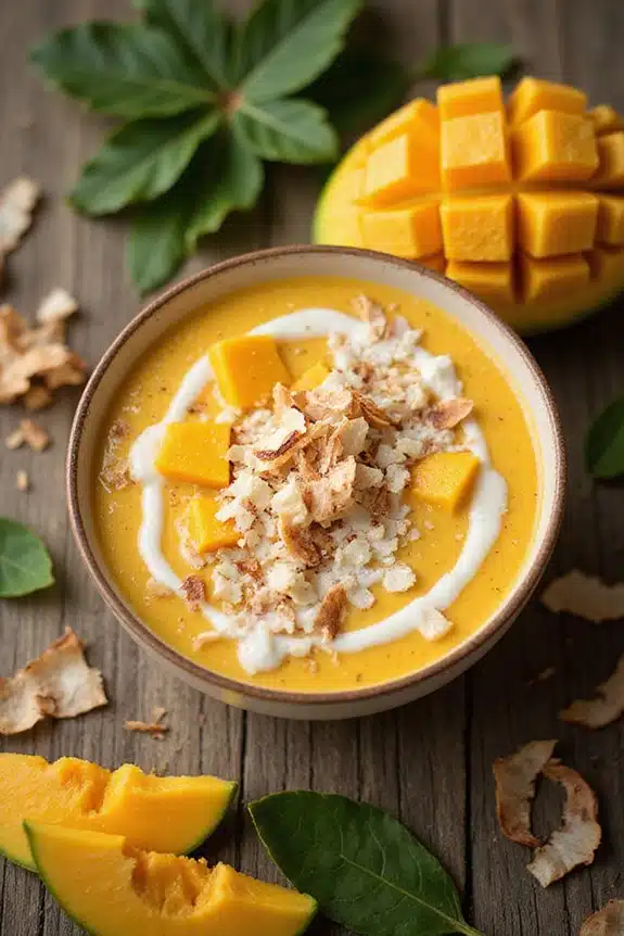 perfekte tropische Smoothie-Textur