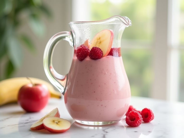 Himbeer-Apfel-Bananen-Smoothie