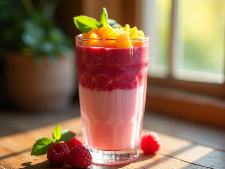 Himbeer-Sonnenaufgang-Smoothie Rezept