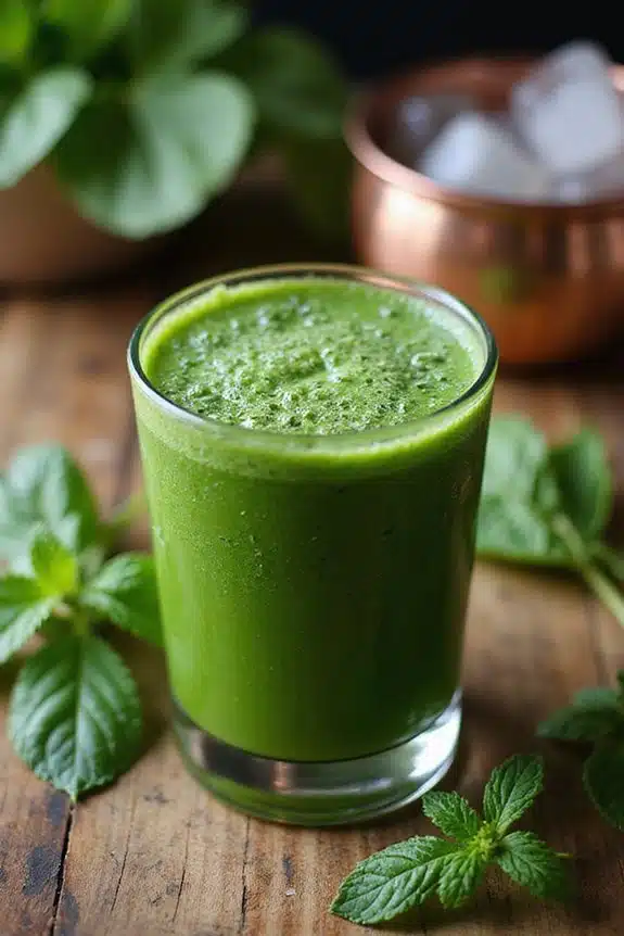 erfrischendes grünes Smoothie-Ritual