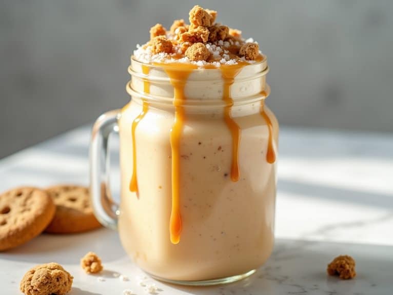 Smoothie mit gesalzenem Karamell-Keksteig