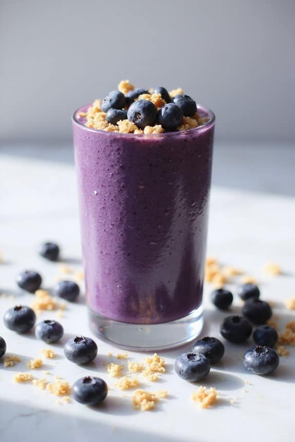 einfacher cremiger Blaubeer-Smoothie