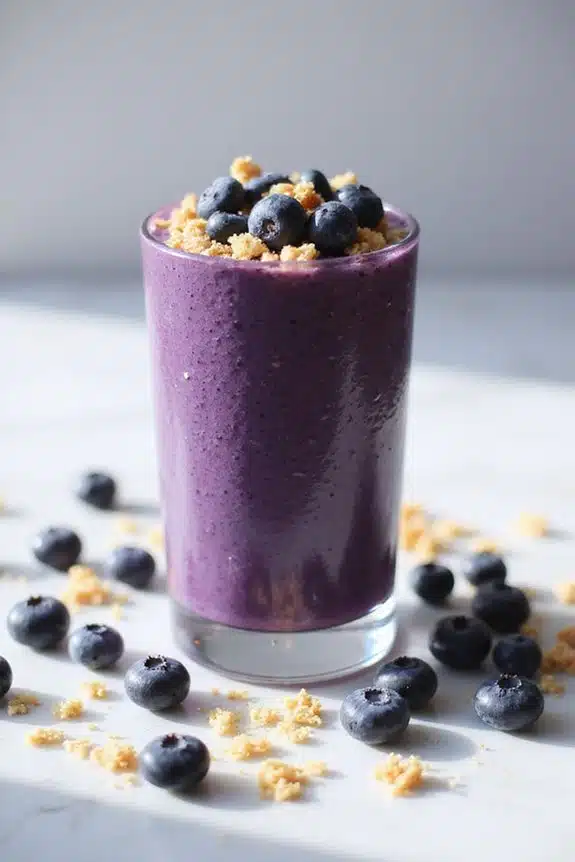 einfacher cremiger Blaubeer-Smoothie