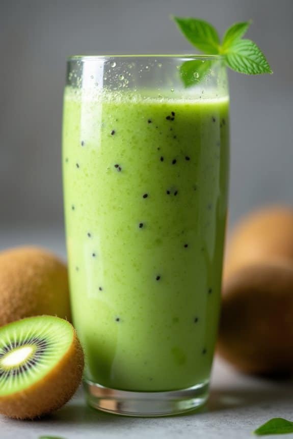 cremiger Kiwi-Spinat-Smoothie