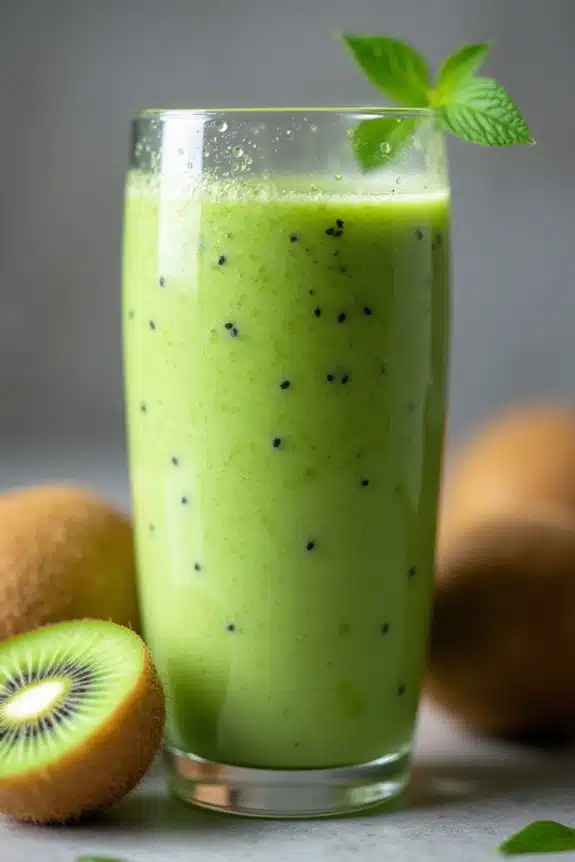 cremiger Kiwi-Spinat-Smoothie