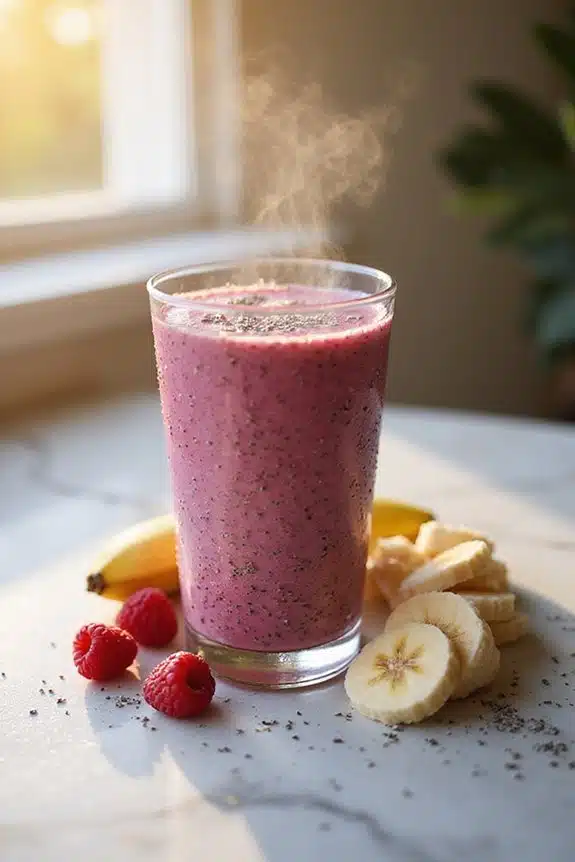 Smoothie-Zubereitung und -Präsentation