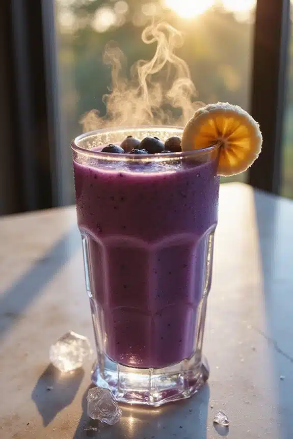 Smoothie-Zubereitung und -servieren