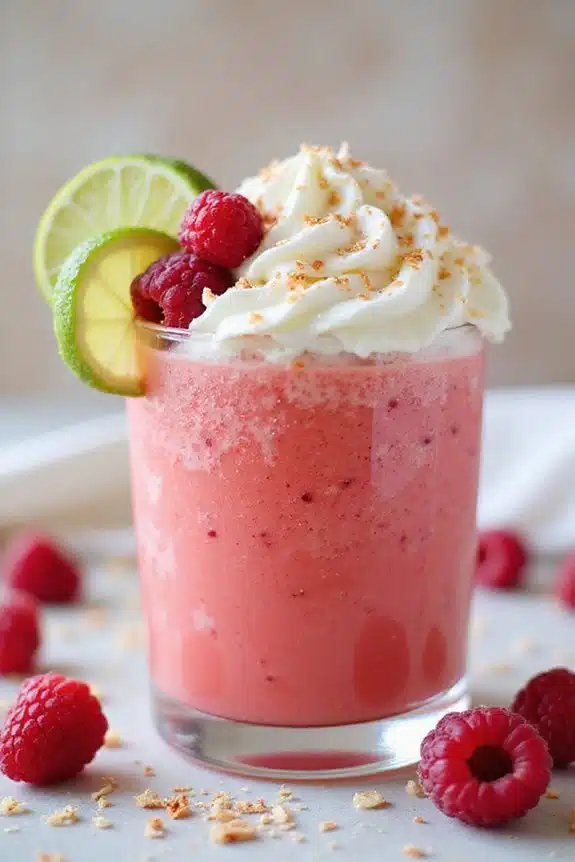 Smoothie-Präsentation und Garnierung