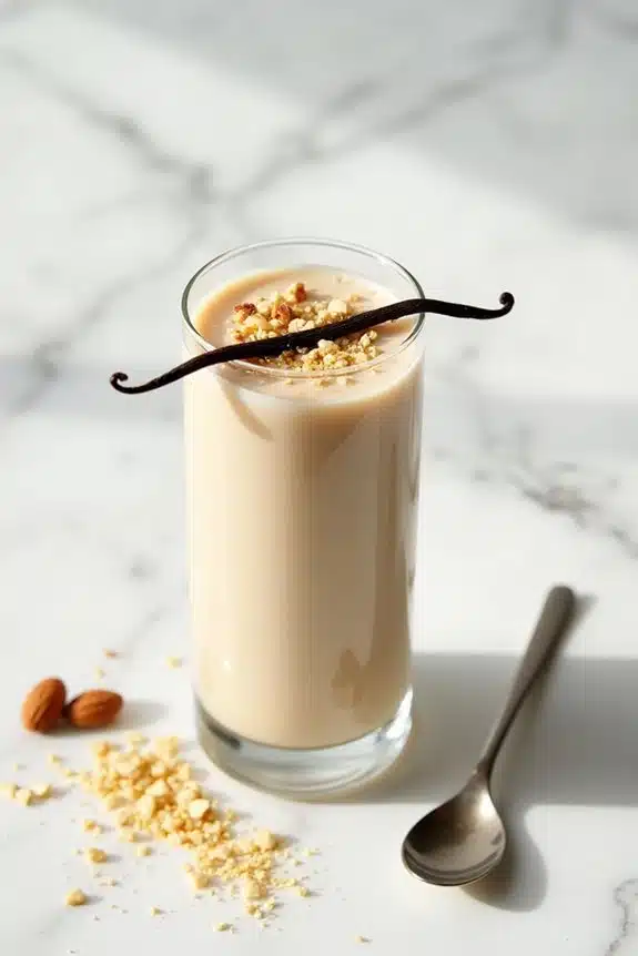 Smoothie-Präsentation und Garnierung